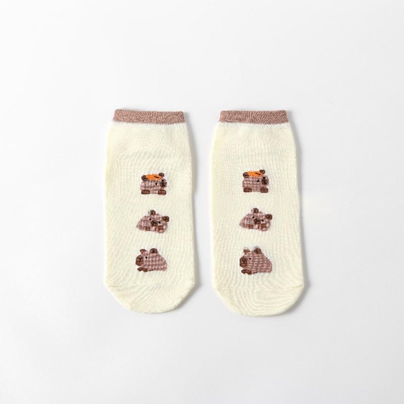 No Show Socks Cotton Low Cut Socks Funny Novelty Socks Anime Short Socks Fun Ankle Socks for Women Girls Capybara Socks