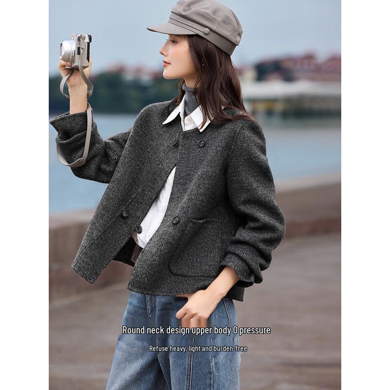 Women's Short Double-Faced Wool Coat