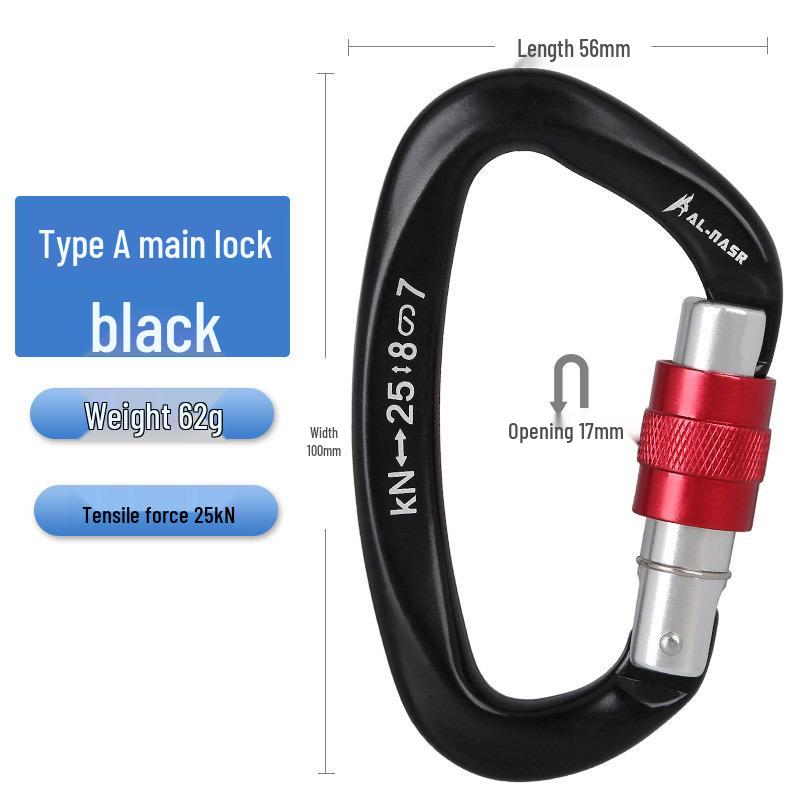 Cross-Border Multifunctional D-Shaped Aluminum Mountaineering Safety Buckle