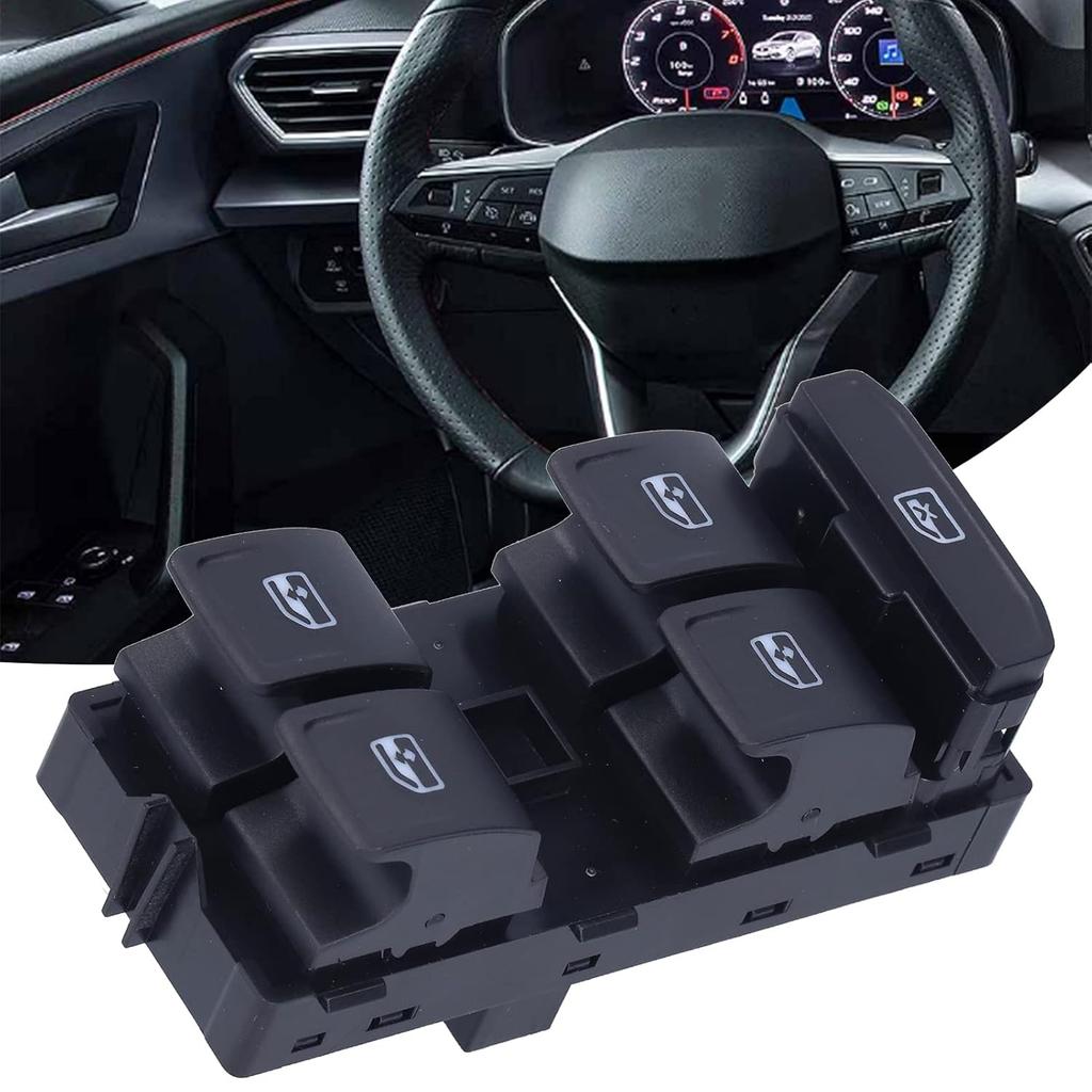 Aramox Power Window Switch, Driver Side, Master Window Control Switch, 5G0 959 857 D 5G0959857 Fit for Cross Sport 2020, for MK7/MK7.5 2013-2021, for