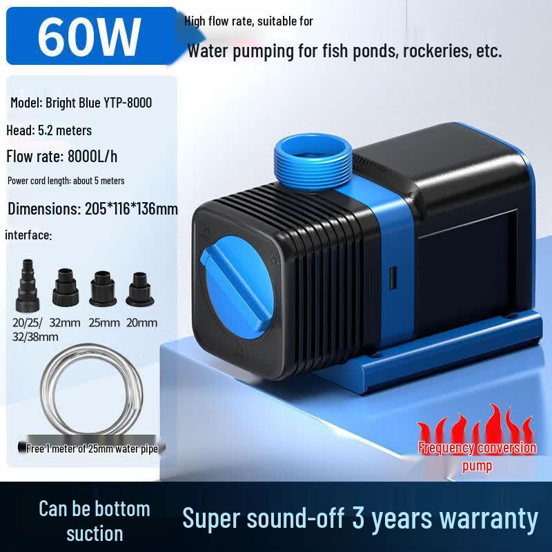 Yundu Silent 60W Adjustable Flow Aquarium Pump