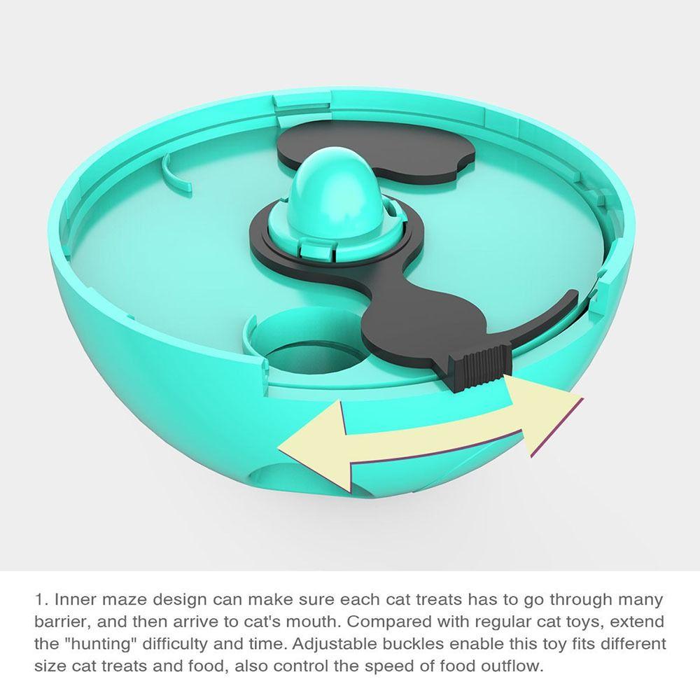 Treat Dispenser Cat Turntable Toys Interactive Cat Puzzle Feeder  for Relieve Boredom