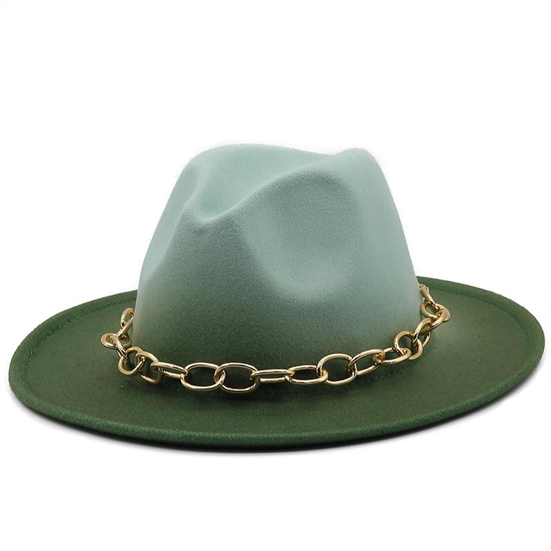 

Синий/белый простой церковный цилиндр с широкими полями, панама, однотонная фетровая шляпа-федора для мужчин и женщин, джазовая кепка из смеси искусственной шерсти