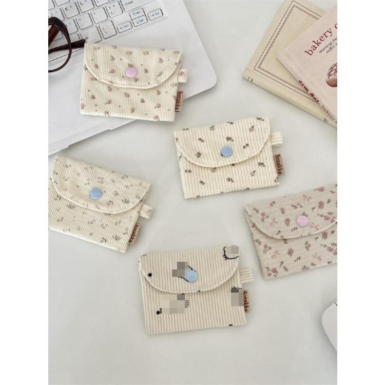 Corduroy Small Coin Wallet  Card Case  Coin Storage  Student Wallet  Card Case  ID Card Bag