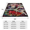 Aesthetic Dandadan Manga Blanket Multiple Sizes Soft Fuzzy Plush Okarun Throw Blankets for Couch Sofa and Bed