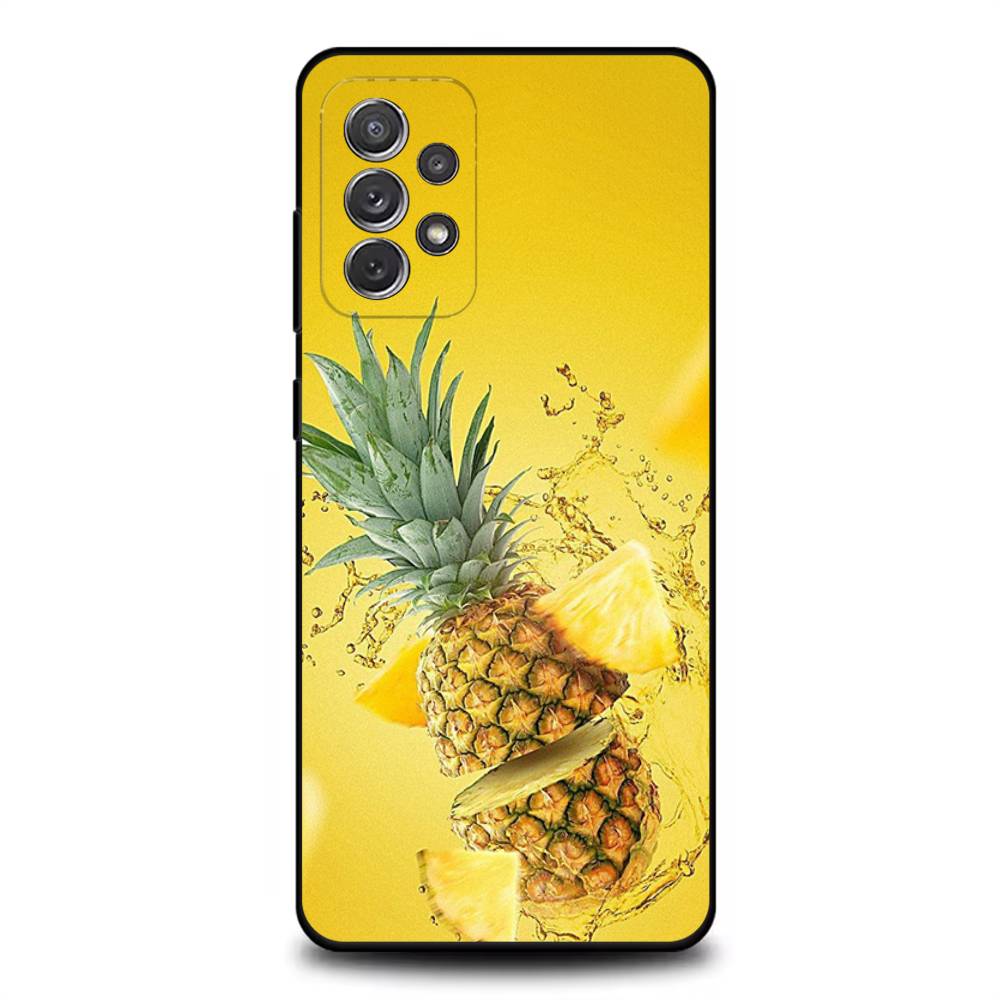 Summer pineapple Phone Case For Samsung S25,S24,S21,S22,S23,S30,Ultra,S20,Plus,Fe,Lite,Note,10,9,5G Black Cover