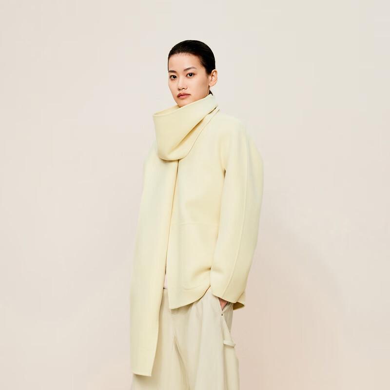 LESS 2024 Winter Straight-Fit Lamb Wool Blend Coat