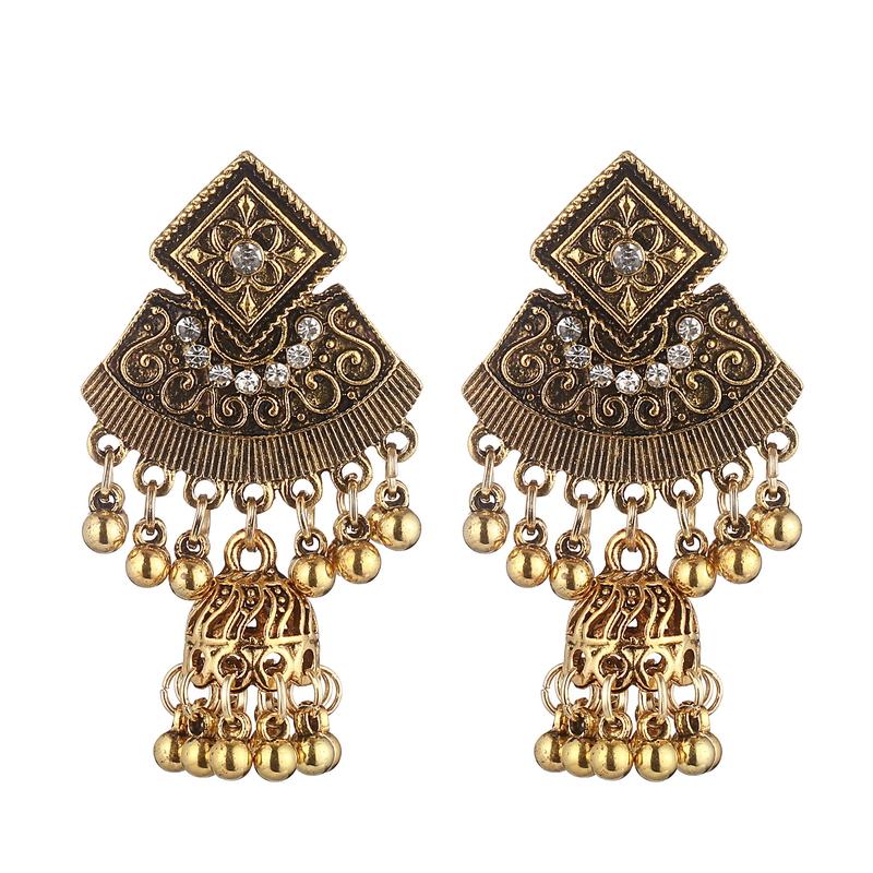 LOVBEAFAS Boho Brincos Statement Dangle Earrings For Women Small Bell Vintage Long Tassel Drop Earring Fashion Jewelry Bijoux
