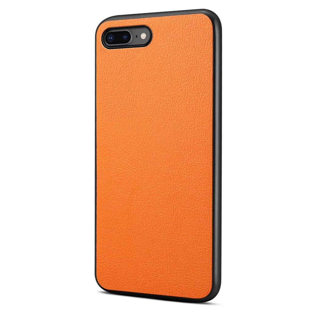For iPhone 7 Plus/8 Plus Case Calf Texture PU+PC+TPU Protective Phone Cover