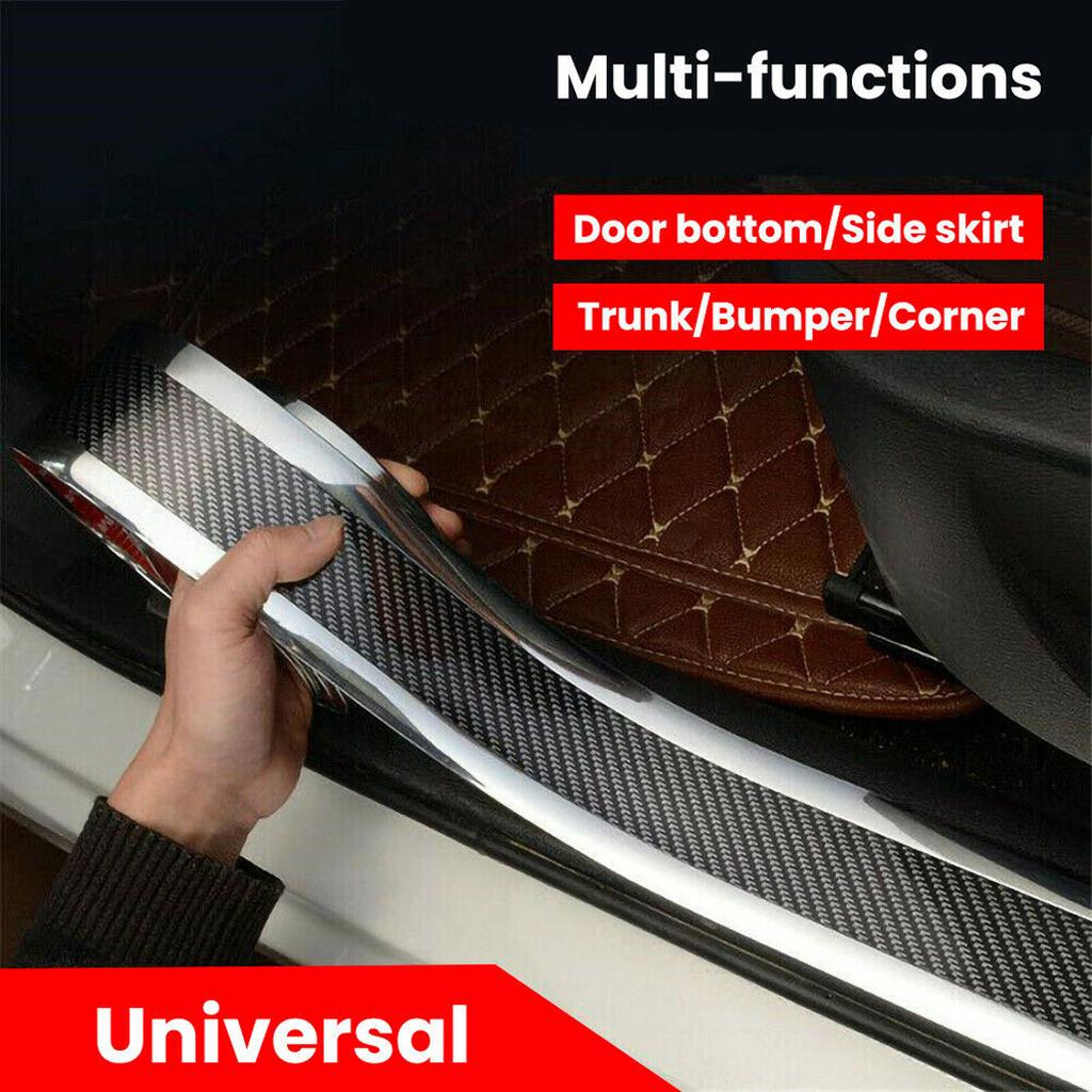 Autotürschwellen-Verschleißplatte Silber Kohlefaser-Pedalschutzstreifen Zubehör Auto-Tuning Universal-Antikollisionsstreifen