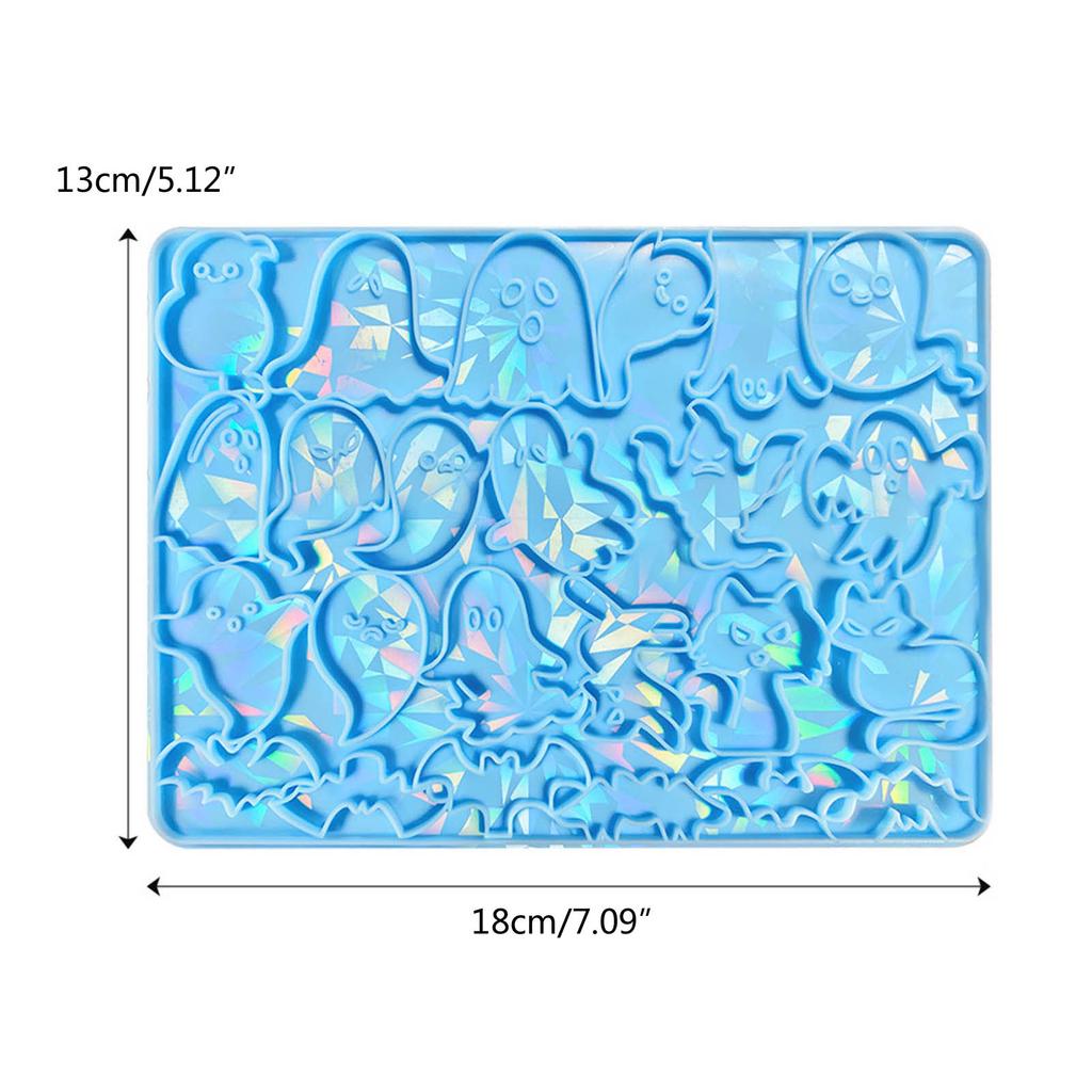 Specter Bat Cat Holographic Light Shadow Ornaments Silicone Epoxy Earrings Molds DIY Pendant Jewelry for Valentines Gift