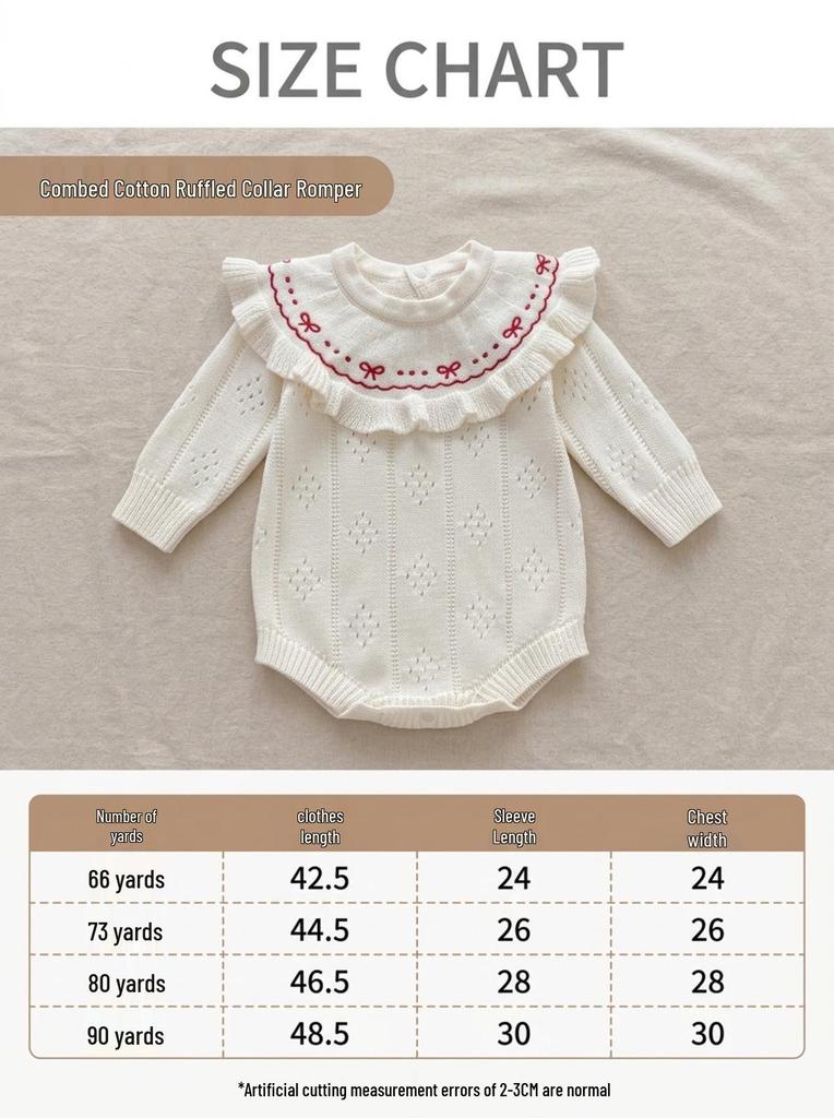 Autumn Lace Cotton Jumpsuit for Baby Girls, 1-3 Years, 2026 Style