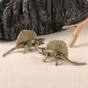 Jurassic Spinosaurus Dinosaur Brass Figure Ornament Ancient Copper Crafts Collection Mini Decorative Figurines Living Room Decor