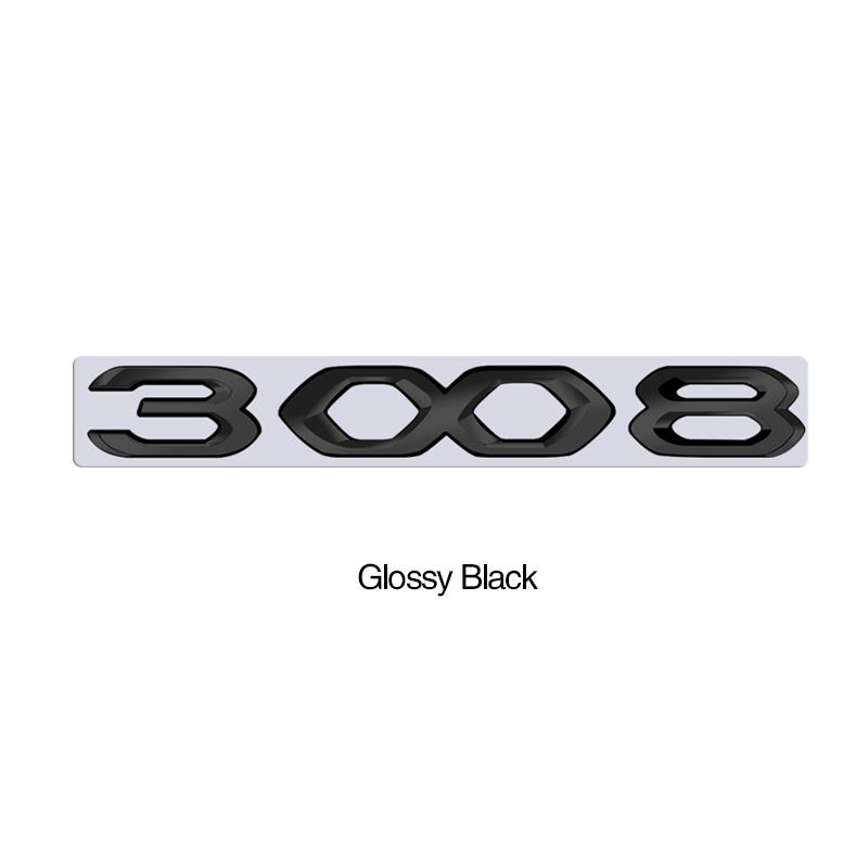 3008 GT Car 3D Metal Letters Logo Badge Decals Sticker Car Auto Rear Trunk Alphabet Emblem Styling Stickers