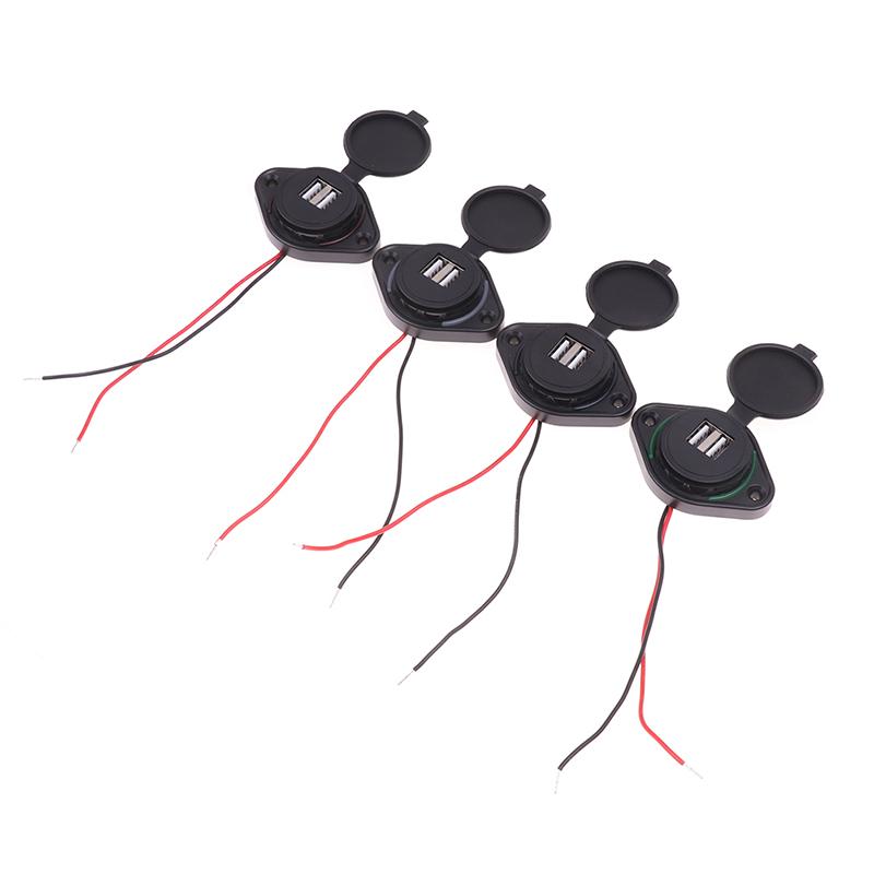 3.1A Dual Usb Charger Socket Car Charger Dual Waterproof Adapter Power Socket