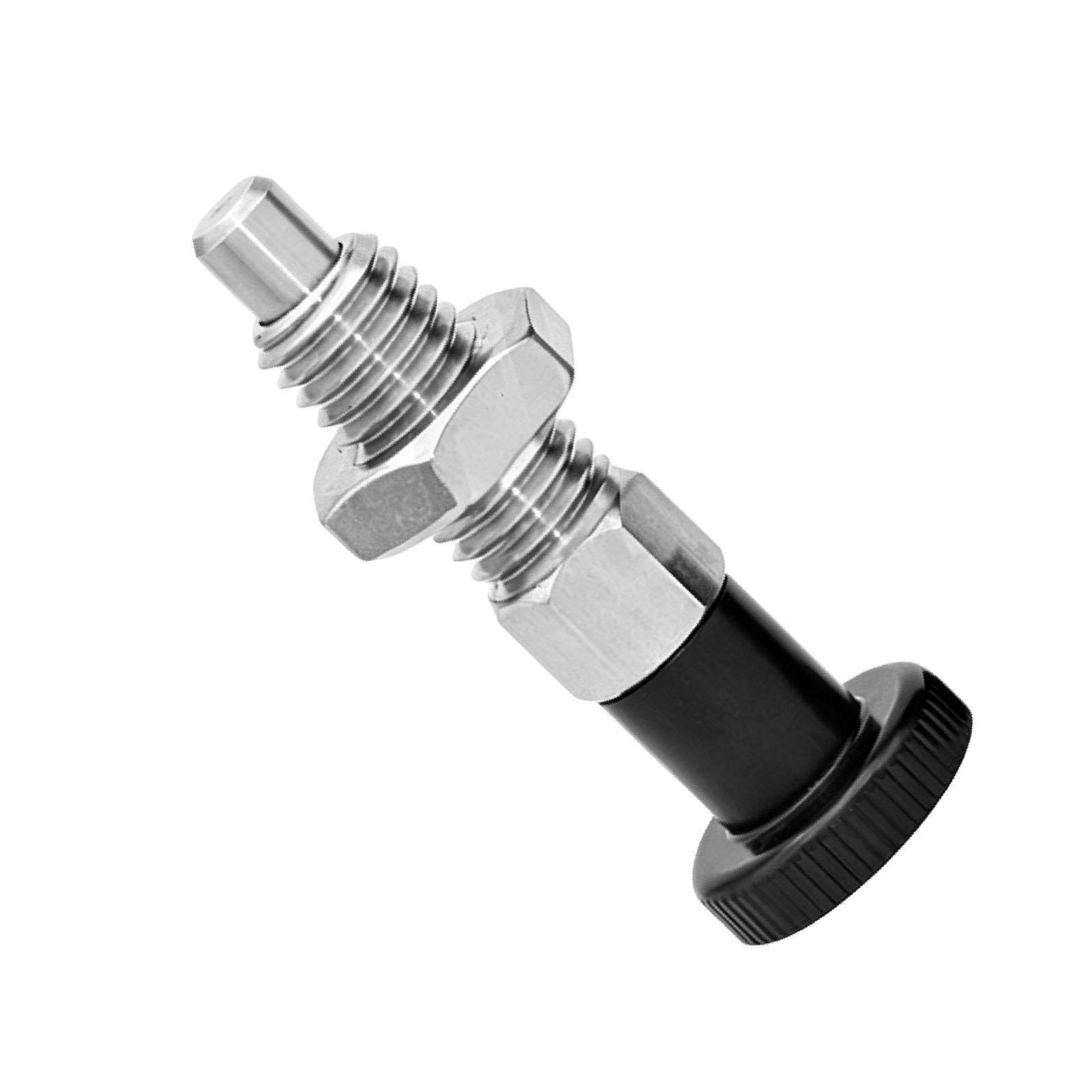 Bouton à Ressort M6x1 Piston Acier Inoxydable Rétractable Filetage Grossier Piston d'Indexation pour Équipement Industriel