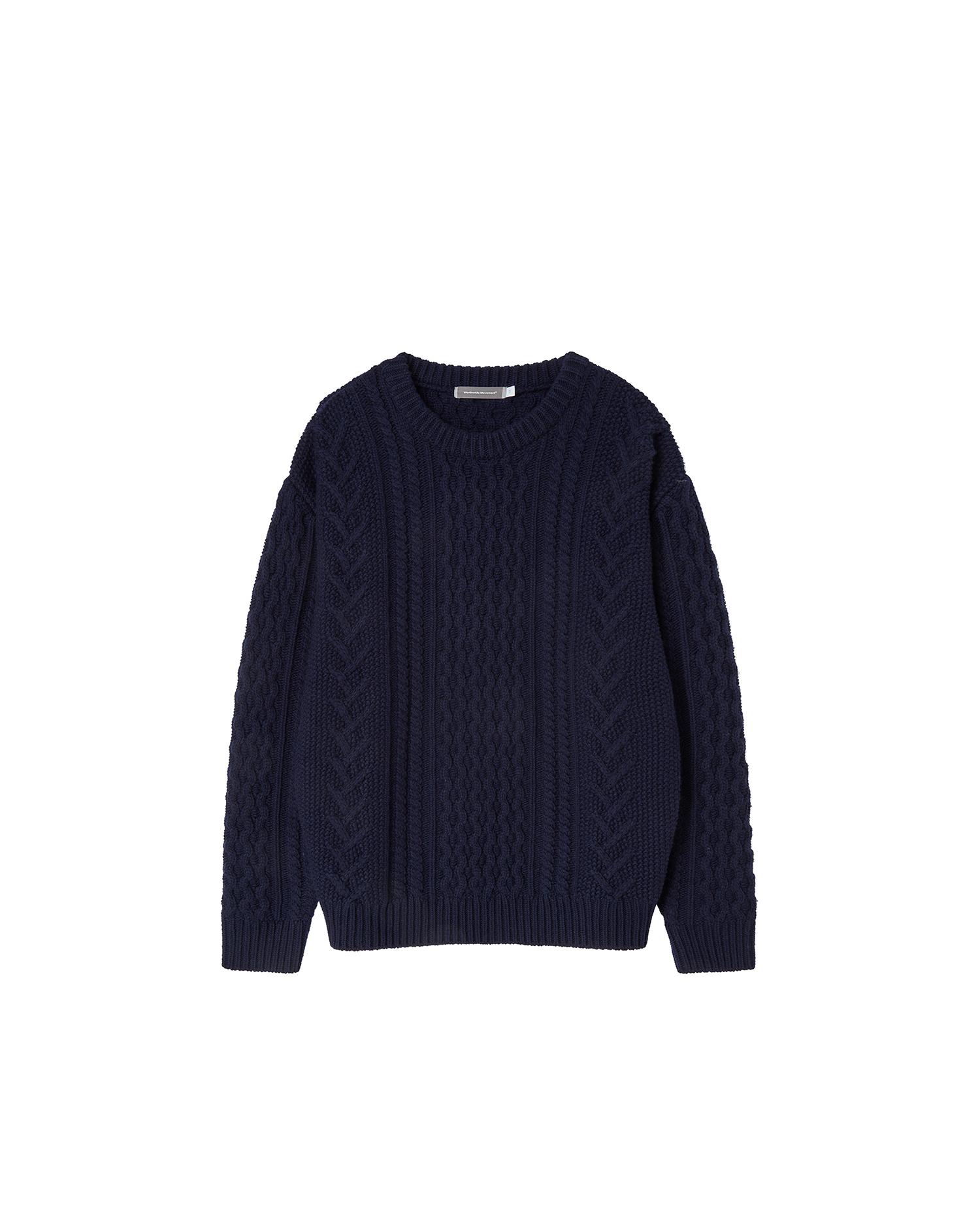 Walls While Movement Heavy Cable Sweater (Navy) Navy/L