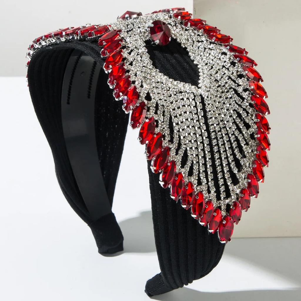 Industria Pesante Lusso Cerchietto con Catena di Diamanti Bordo Largo Accessori per Capelli Retrò Trend Lucido Accessori per Capelli da Ballo di Alta Gamma