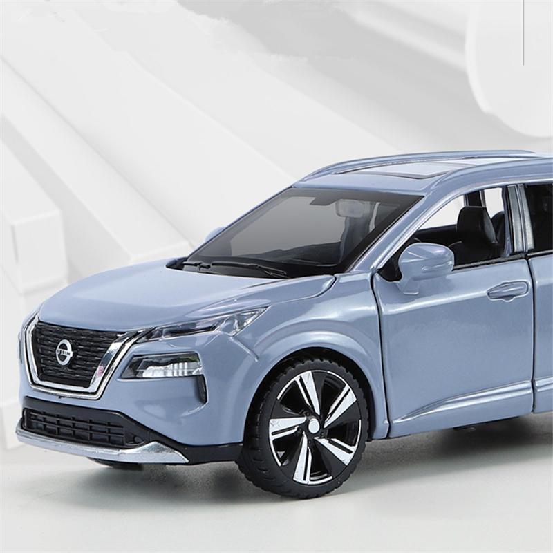 1/32 Nissan X-TRAIL SUV Model auta ze slitiny Diecast Kovová Off-road vozidla Model auta Simulace zvuku a světla Dětská hračka Dárky
