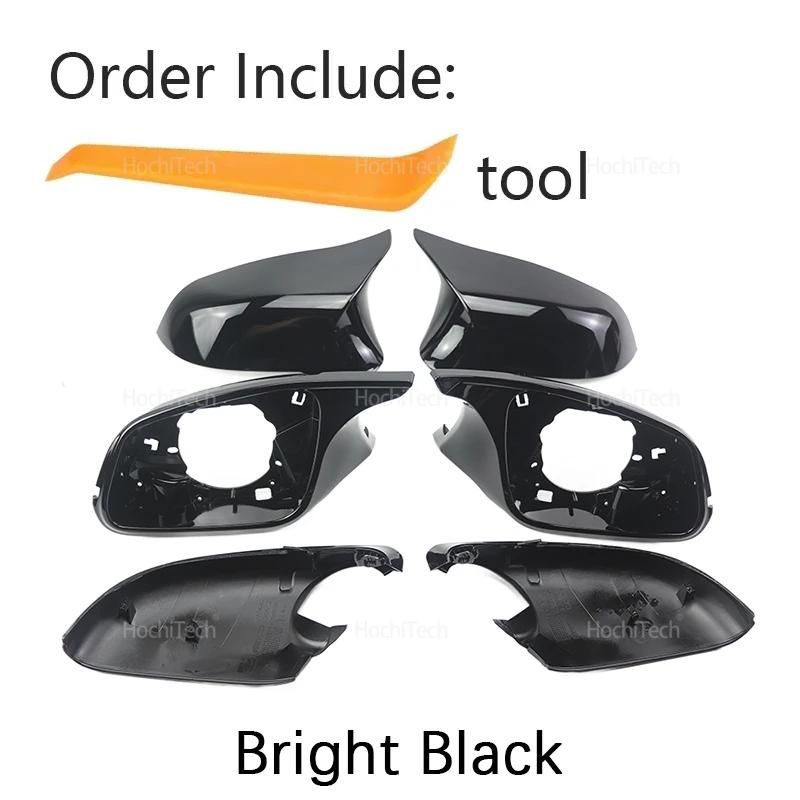 

Rear View Mirror Cover Style Side Wing Mirror Cap for BMW F34 F32 F33 F36 E84 F87 I3 F20 F21 F22 F23 F30 Bright Black