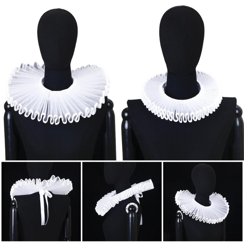 Colletto Arricciato Retrò Cravatta Cosplay per Ragazze Colletto Vittoriano Risvolto Cosplay Medievale Cravatta Colletto Arricciato Vittoriano