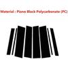 Anti Scratch B Pillar Molding Trim Center Window Outer Pillar Post Panel Covers Stickers Fit for Toyota Highlander 2020 2021 2022 2023 Black PC