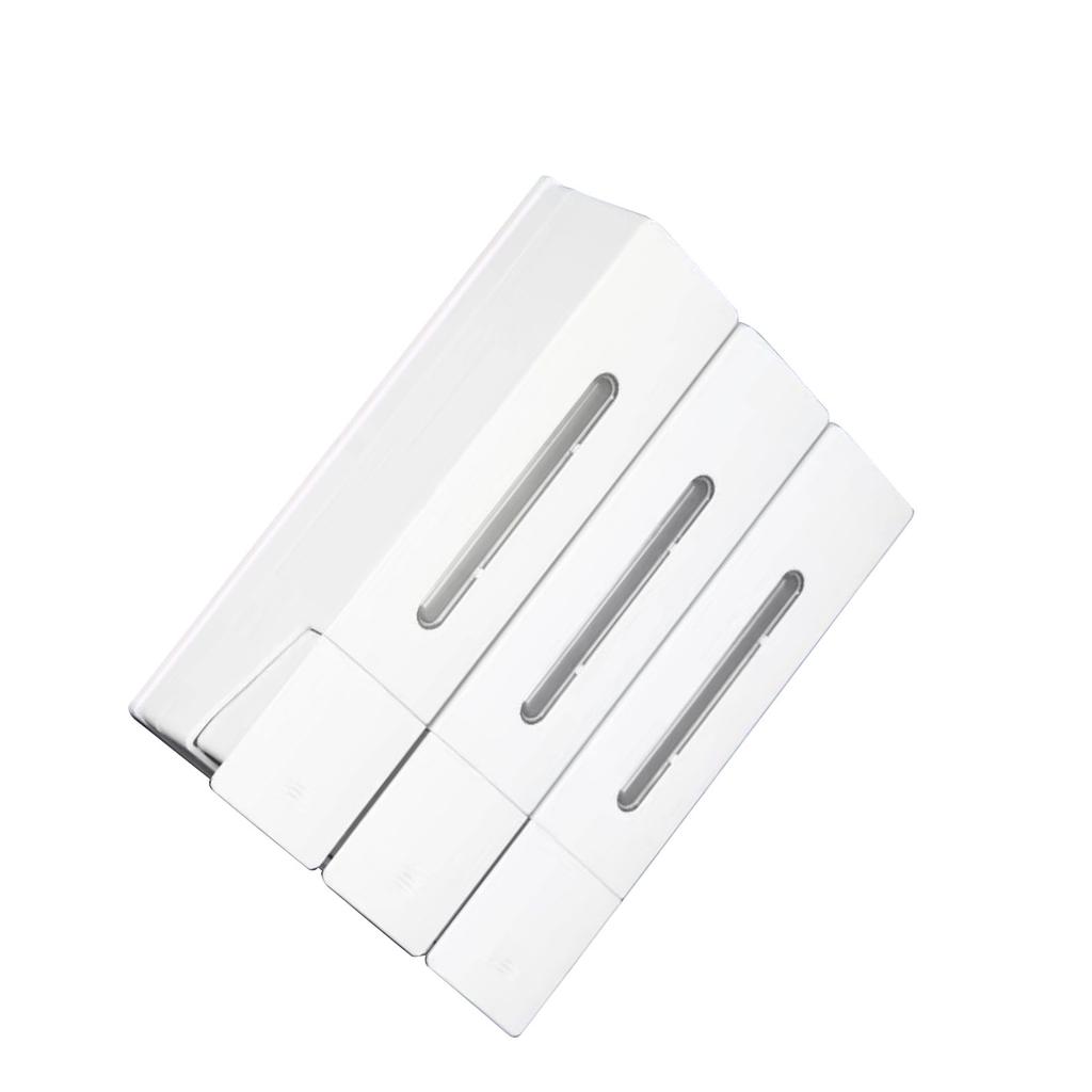 Wall Mounted Shampoo Conditioner Dispenser 1200ml 3 Chamber Shower Soap Dispenser for Bathroorm Hotel