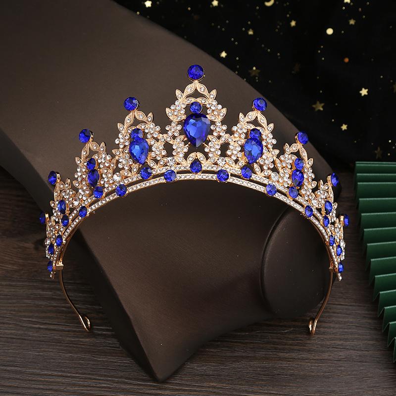 Bridal Crown Alloy Rhinestone Updo Crown Wedding Dress Hair Accessories Birthday Banquet Headband