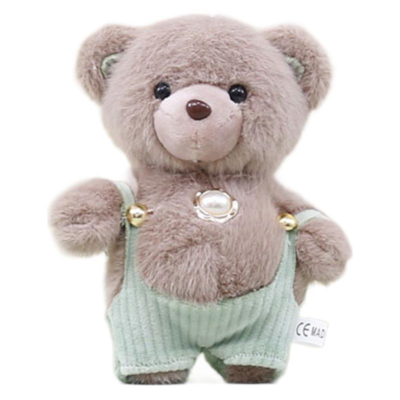 Whimsical Big Belly Teddy Bear Keychain Soft Plush Charm Adorable Bag Accessory