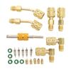 R410A Adapter Kit with Valve Core Remover 5 16 To 1 4in HVAC Refrigerant Hose Adapter for R410A Mini Split Air