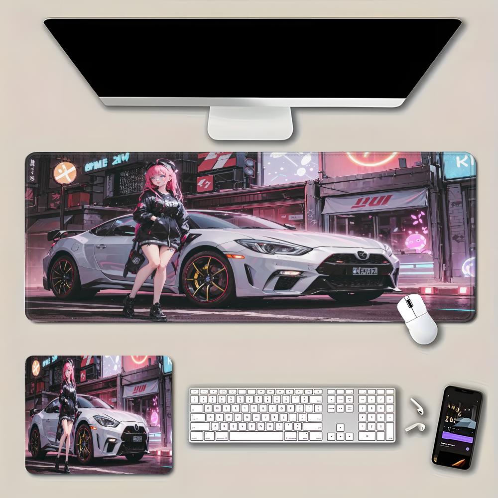 China's -selling mouse pad Cyberpunk sports car Animation Beautiful  XXL Game Exclusive MousePads pad Non-slip Decor