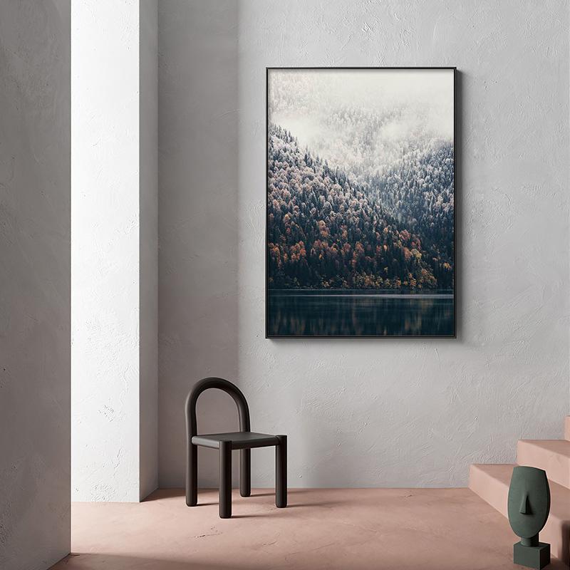 Nordic Poster Nature Landscape Canvas Painting Wall Art Mountain Lake Deer Print Decorative Pictures for Living Room Home Decor