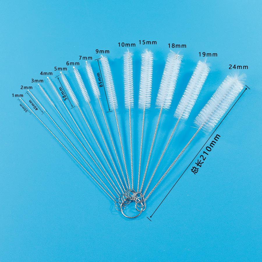 Test Tube Straw & Cup Cleaning Nylon Brush Set for Insulated Cups, Wine Glasses & Tea Cups