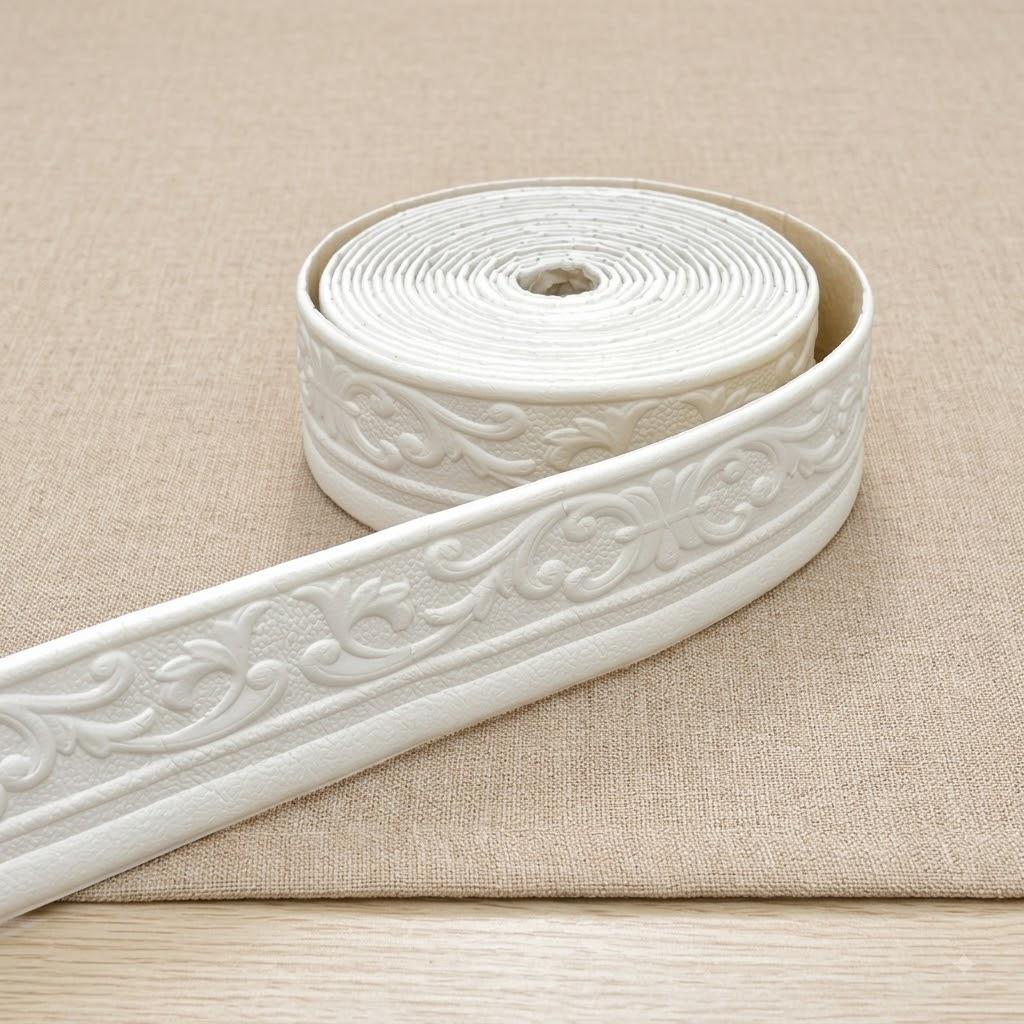 10m Roll Waterproof Self Adhesive Baseboard Sticker 3D Wall Border Trim Wallpaper For Household Interior Decor
