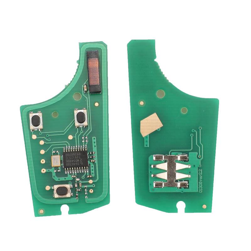 jingyuqin Car Flip Remote Key Fob 2 Buttons ASK 434Mhz PCF7946 For Vauxhall Opel Astra H 2004 2005 2006 2007 2008 2009 Zafira B
