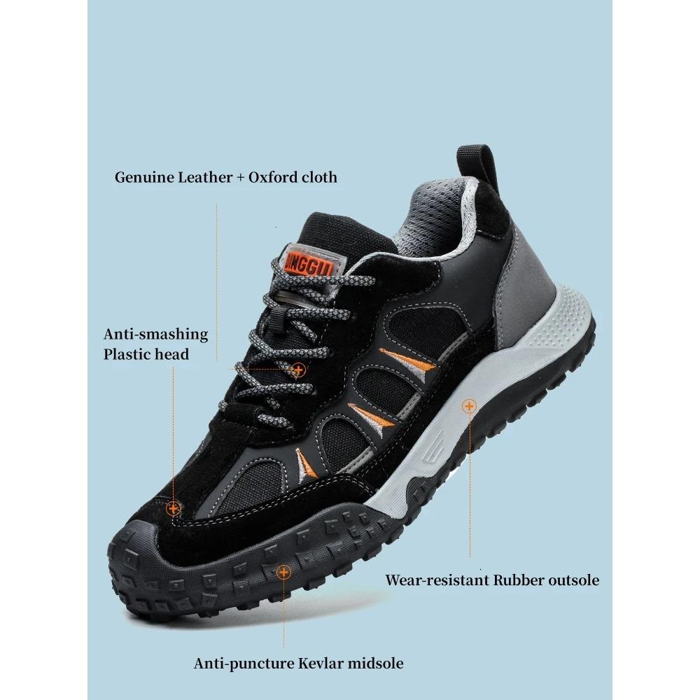 Nuovi Stivali di Sicurezza Uomo Scarpe da Lavoro Indistruttibili Stivali Protettivi Anti-schiacciamento Anti-perforazione Scarpe di Sicurezza da Lavoro