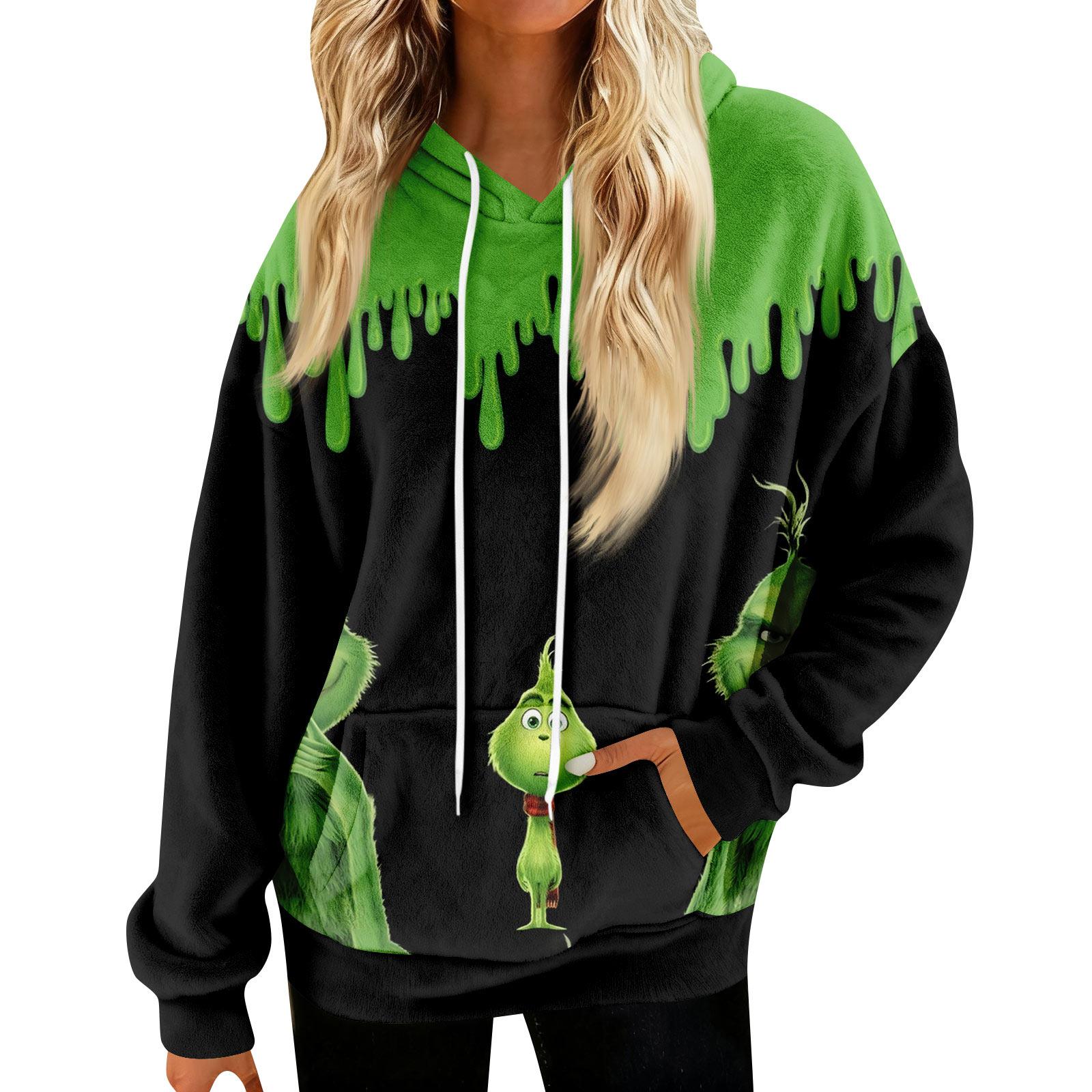 Hoodies For Women Oversized Winter Plush Cute Sweatshirts Pullover Trendy Fall Winter Clothes XL