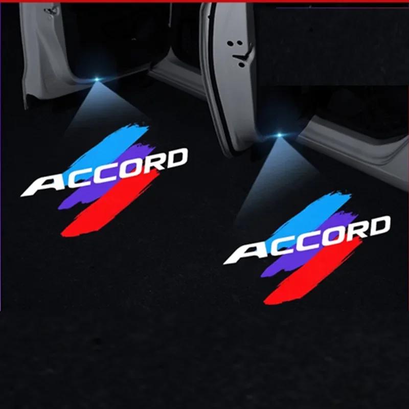 LED Car Door Lights Logo Welcome Projector Courtesy Shadow Lamps for Honda Accord 10th 7th 8th 9th 2003-2020 2021 2022 2023 2024