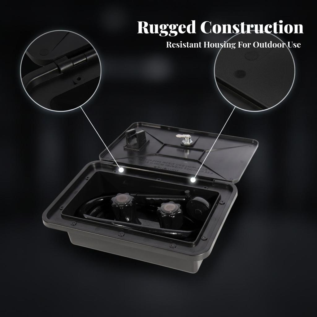 RV Exterior Shower Box Weatherproof Outside Robust for Motorhomes