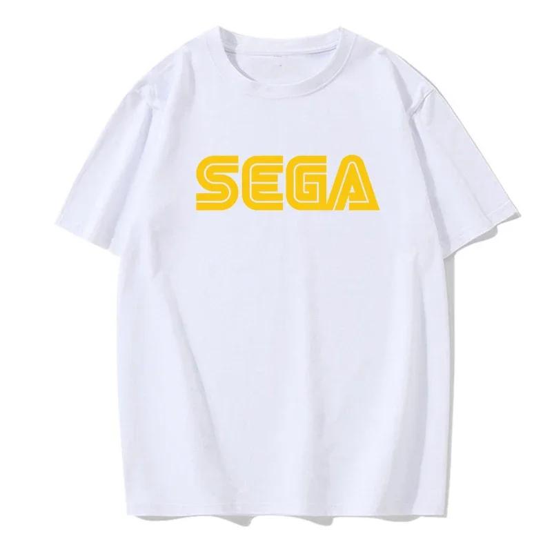 

Новинка Футболки з логотипом Sega для чоловіків Літні Повсякденні З коротким рукавом Модні Вуличний стиль Harajuku Футболка Корейський стиль Для фанатів ігор Чоловічі футболки M