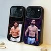 B-Burly I-Islam M-MakhachevS Phone Case For iPhone17,16,15,14,13,12,11,Pro,MAX Gray Matte Silicone Black Cover