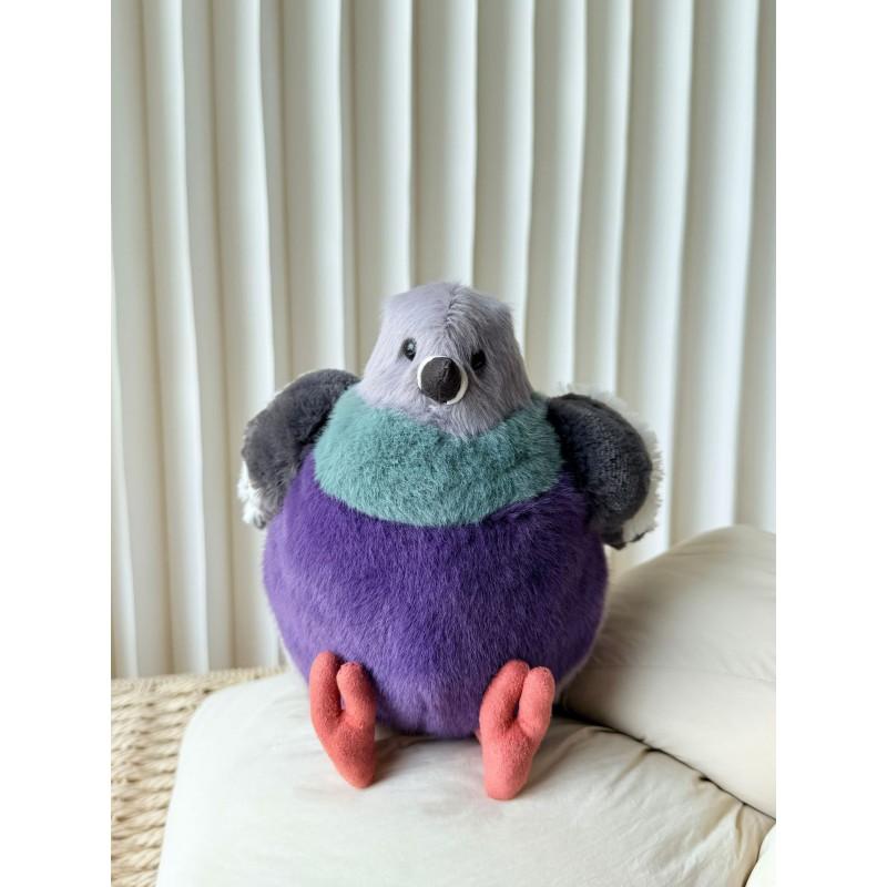 Soft Plush Pigeon Toy Kids Adults Cute Animal Stuffed Doll 20cm Short Fur PP Cotton Filled Gift