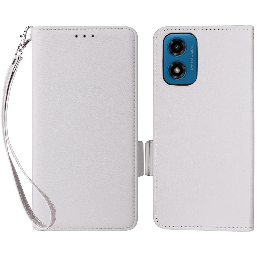 For Motorola Moto G04 4G/G04s 4G/G24 4G/G24 Power/E14 4G Case Wallet Leather Cell Phone Cover with Strap