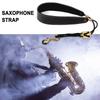 Adjustable Saxophone Neck Strap Comfortable PU Leather Sax Shoulder Harness Thick Breathable Clarinet Neck Band