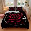 3pcs Anime Rose Design Bedding Set - Includes One Quilt Cover and Two Pillowcases (No Core) - Perfect for Bedroom and Guest Room Decoration,