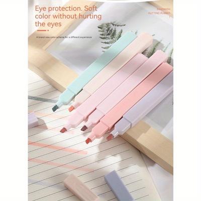 6 adet/takım Pastel Renkli Fosforlu Kalem Kawaii Kırtasiye Renkli Kalem Okul Malzemeleri Öğrenci Kalemi Fosforlu Kalem Japon Kırtasiye
