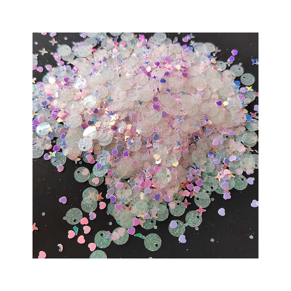 Sequin Glitter Mix Star Heart Dot Shaped Colorful Loose Sequins for Shaker Card NailArt Scrapbook Decoration Makeup Confetti