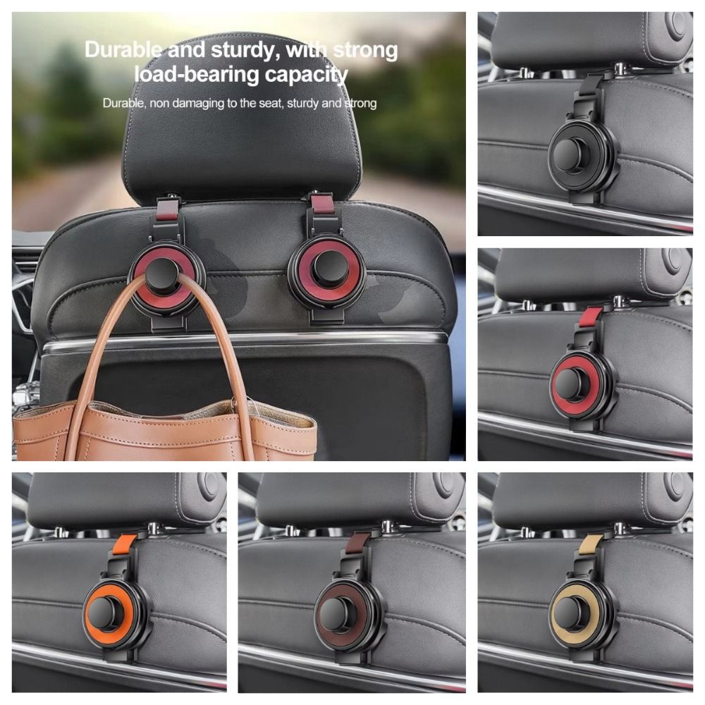 Space Saving Car Seat Headrest Hook Foldable Back Seat Organizer Hanger  for Water Bottles