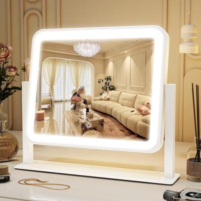 Smart Touch LED Schminkspiegel - Klein, 3 einstellbare Farben für Schlafzimmer-Frisiertisch