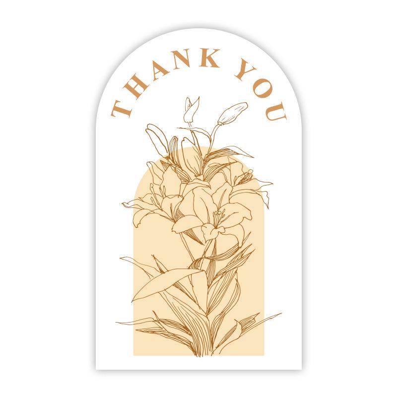 50-pack Airplane-Themed Thank You Box Sealing Stickers for Packaging and Decoration